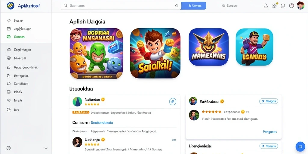 Screenshot fitur karakter dengan desain unik.