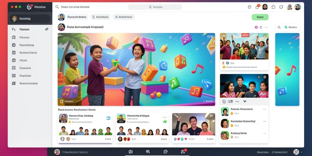 Tangkapan layar menampilkan dunia yang indah dan penuh warna.