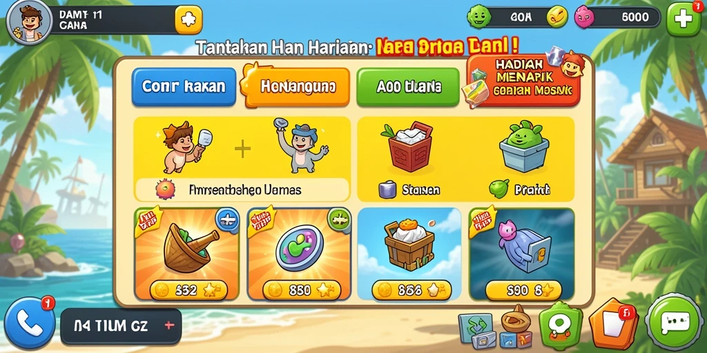 Tampilan awal yang menarik dan penuh warna.