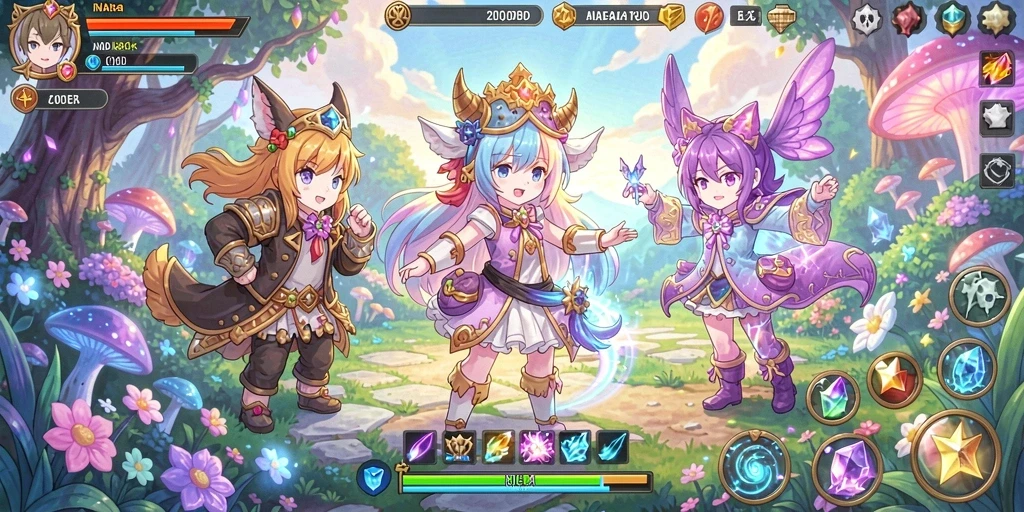 Tampilan utama game yang menarik dan intuitif.